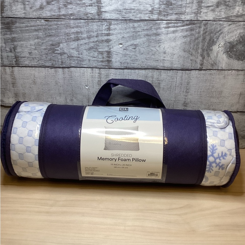 Comfort Labs Amy Miller Cooling Shredded Memory Foam Pillow 19”x25” NWT